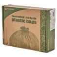 thumbnail image 7 of Controlled Life-Cycle Plastic Trash Bags, 39 Gal, 1.1 Mil, 33" X 44", Brown, 40/box | Bundle of 10 Boxes, 7 of 7