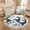 Color 3, variant on Washable Non Slip 4ft Round Rug, Woodland Animals Circle Area Rugs with Tassels Serene Blue Tones Bear Moose Fox Tones Carpet for Nursery Bedroom Living Room Playroom Tent Rug