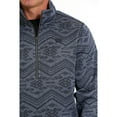 thumbnail image 3 of Cinch Men's Blue Aztec Half Zip Sweater Pullover MWK1558004, 3 of 3