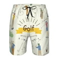 thumbnail image 3 of Honeii Icônes de Golf et Imprimé de Golfeur Shorts Décontractés pour Hommes avec Cordon de Serrage, Maillots de Bain Séchage Rapide Shorts de Plage-TG, 3 of 6