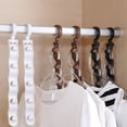 thumbnail image 6 of Space Saving Hangers, 5-Tier Clothes Hanger Hook, Vertical Hangers for Clothes, Closet Hangers Space Saver, Clothes Hanger Hook, Stackable Wardrobe Clothes Organizer, Hanger Storage Rack,White, 6 of 6