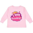 thumbnail image 3 of Inktastic Bowler I Love Bowling Girls Long Sleeve Toddler T-Shirt, 3 of 5