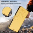 thumbnail image 5 of Wallet Leather Case For Samsung Galaxy S25 5G 6.2",with Card Holder,wristband, Shockproof Kickstand Embossed Love Cat Phone Case,Yellow,For Galaxy S25 (5G), 5 of 8