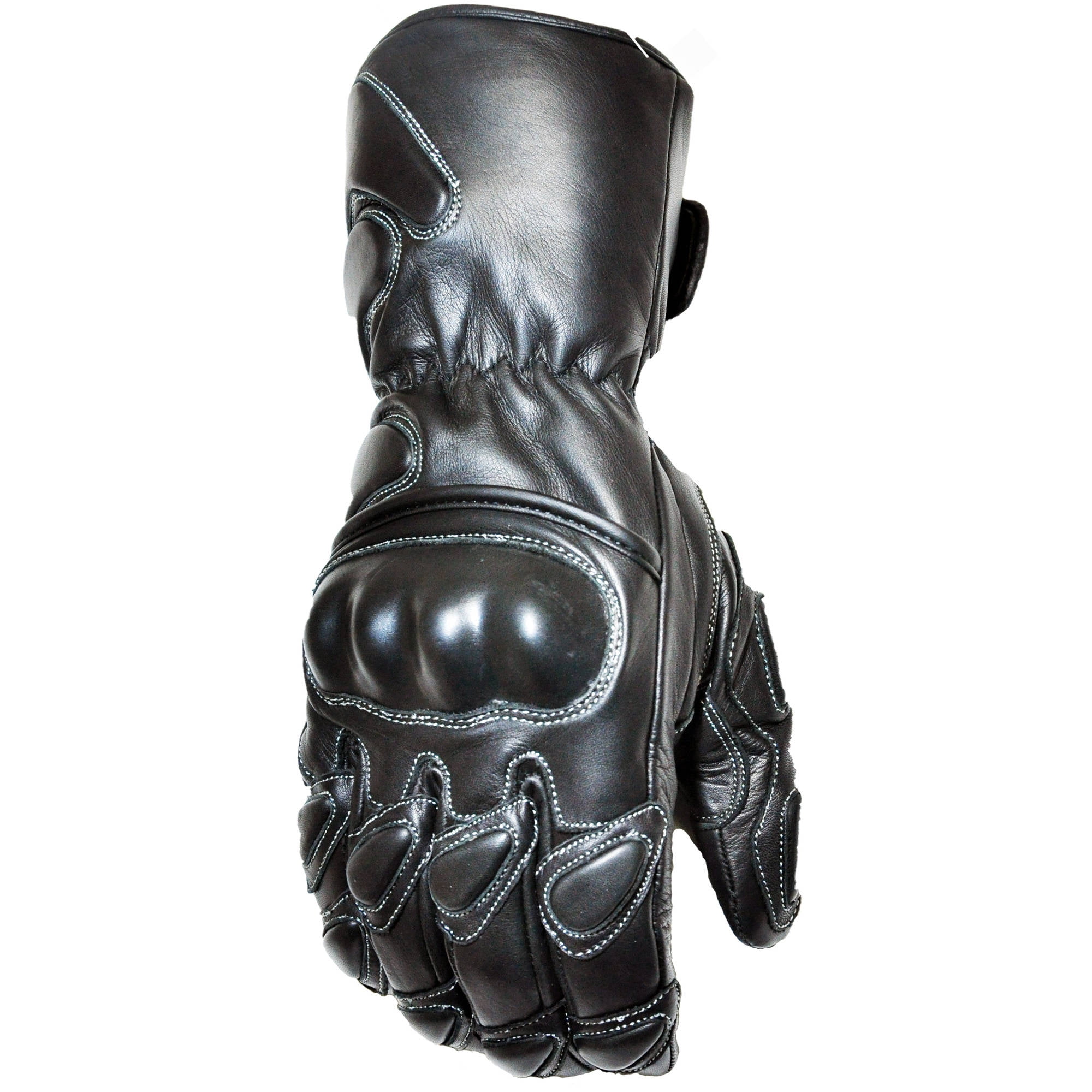 Premium Tough Cowhide Leather Gauntlet Motorcycle Sport Biker Gloves