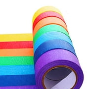 Colored Masking Tape, Rainbow Color Painters Tape Labelling Tape for Kids Fun Arts DIY, Identification,Cording,Moving Boxes,Home Decoration, Office Supplies?7pack)?