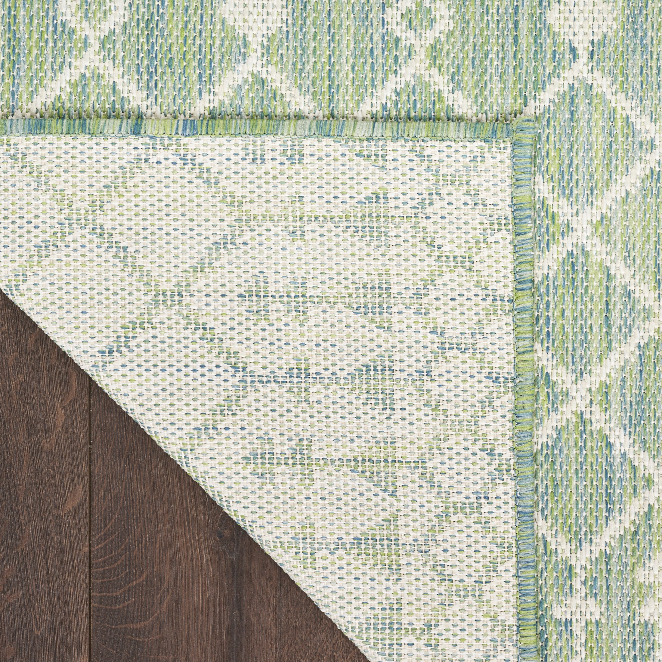Nourison Positano 2'2" x 12' Blue Green Modern Rug