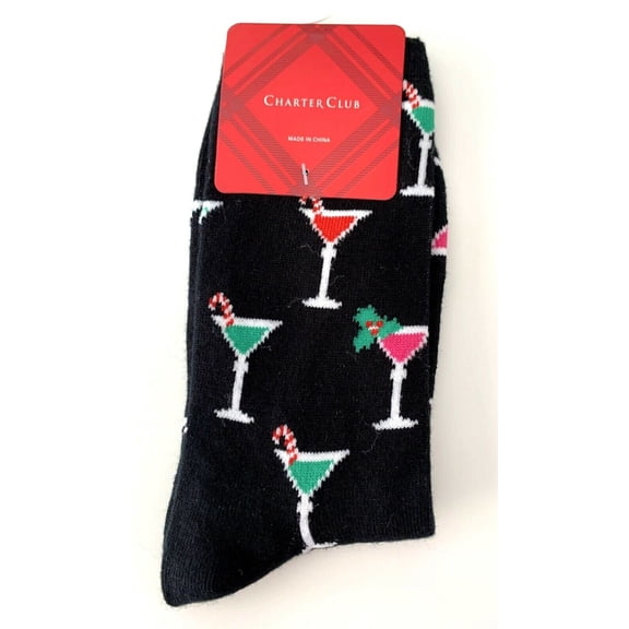 CHARTER CLUB Womens Printed Colorful Novelty Ankle Socks