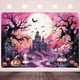 thumbnail image 1 of Telón de fondo fotográfico LDWLYW para Halloween, 240 x 180 cm, color rosa, poliéster, 1 of 8