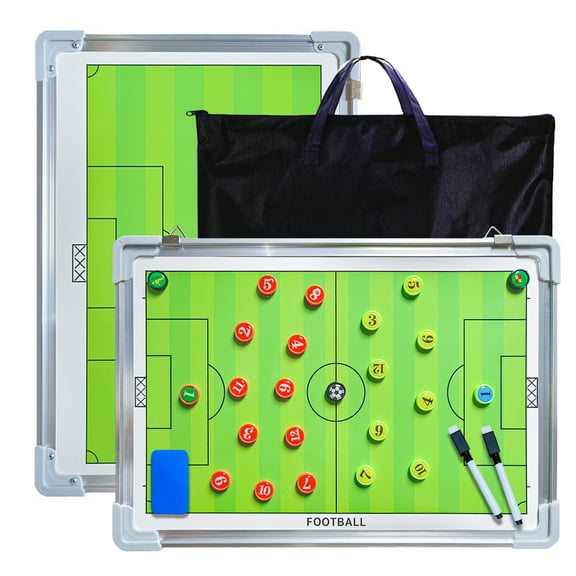 Soccer Coaching Board, FantasyDay Portable Magnetic Football Coach Tactics Clipboard Futsal Tactical Strategy Blackboard - Sport Gift Training Assistant Equipment KIt with Player Markers, Pen, Eraser