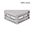 thumbnail image 3 of Soporte de esquina, 80 mm x 80 mm para perfil de extrusión de aluminio serie 4040, 2 piezas (plata), 3 of 3