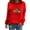 Red, variant on XZNGL Women Casual Long Sleeve Pullover Top Womens Tops Long Sleeve Fashion Women Comfortable Casual Squash Letter Printed Pullover Round-Neck Long Sleeve T-Shirt Blouse Tops