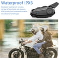 thumbnail image 4 of 2Pcs Motorcycle Bluetooth Headset, IPX6 Waterproof, with CVC Noise Cancellation Stereo Music, E1 Helmet Intercom Headset for Half/Open Face Helmet, 4 of 8