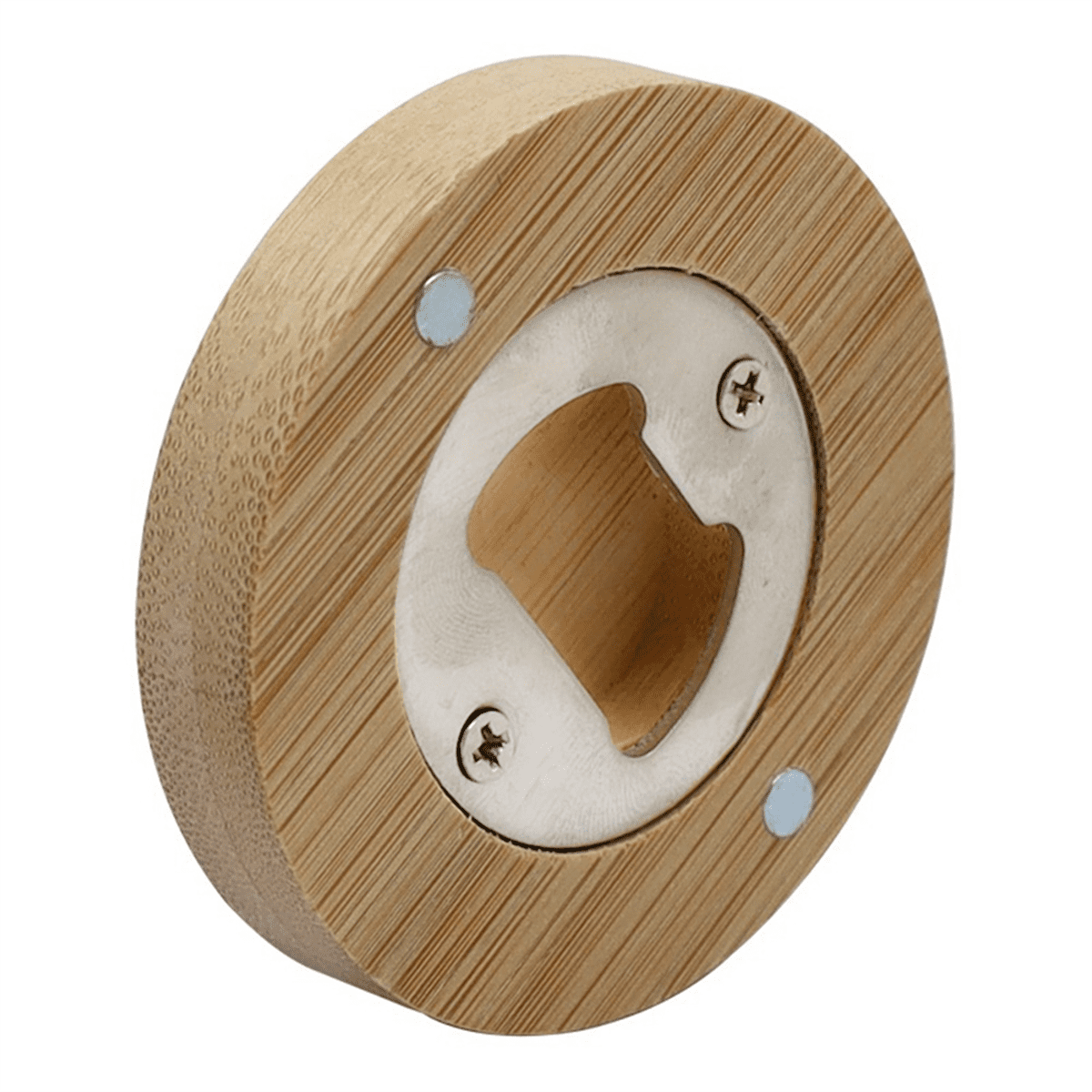 30PCS DIY Bamboo Round Shape Bottle Openers Coaster Fridge Magnet Refrigerator Sticker Bar Deco 1377