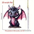 thumbnail image 3 of 1PC Dragon Acrylic Hanging Ornament Acrylic Christmas Ornament Festive Acrylic For Christmas Decoration (Color3), 3 of 8