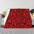 thumbnail image 3 of Throw Blanket for Couch, Leopard red print Super Soft Fuzzy Comfy Warm Cute Throw Blanket, Lightweight Cozy Plush Flannel Blanket Throws for Sofa Bed All Season, 3 of 5