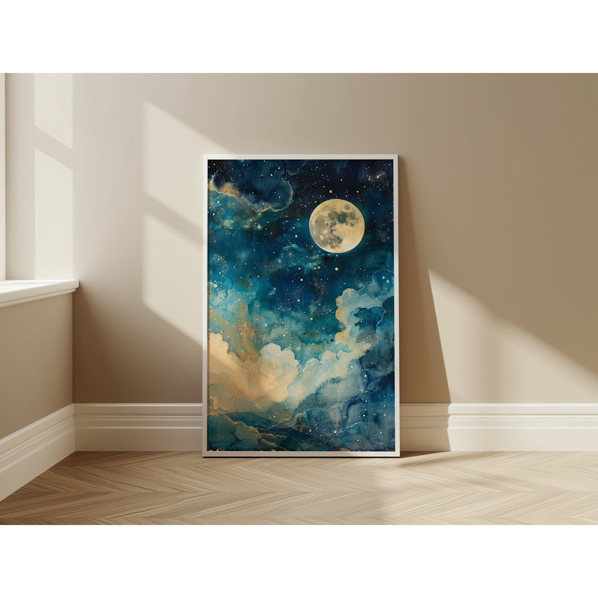 Celestial Stars Vintage Wall Art Print Gothic Home Decor