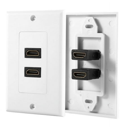 1 * Wall Plates 1 * HDMI Couplers 8 * Mounting Screws-white