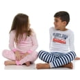 thumbnail image 4 of Cudlie Girls’ 4-Piece Pajama Set – Long Sleeve Cotton Blend Sleepwear, 2 Tops and 2 Pants, Fun Prints – Ballerina– Size 4T, 4 of 10