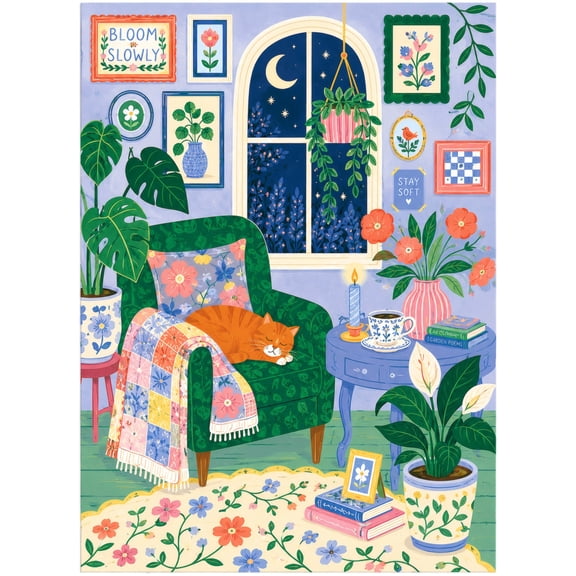CNDRLEF Cozy Plant Room 500 Pieces Jigsaw Puzzle for Adults, Perfect for Pet Lovers
