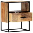 thumbnail image 3 of vidaXL Nightstand 15.7"x11.8"x19.6" Solid Mango Wood (Set of 2), 3 of 4