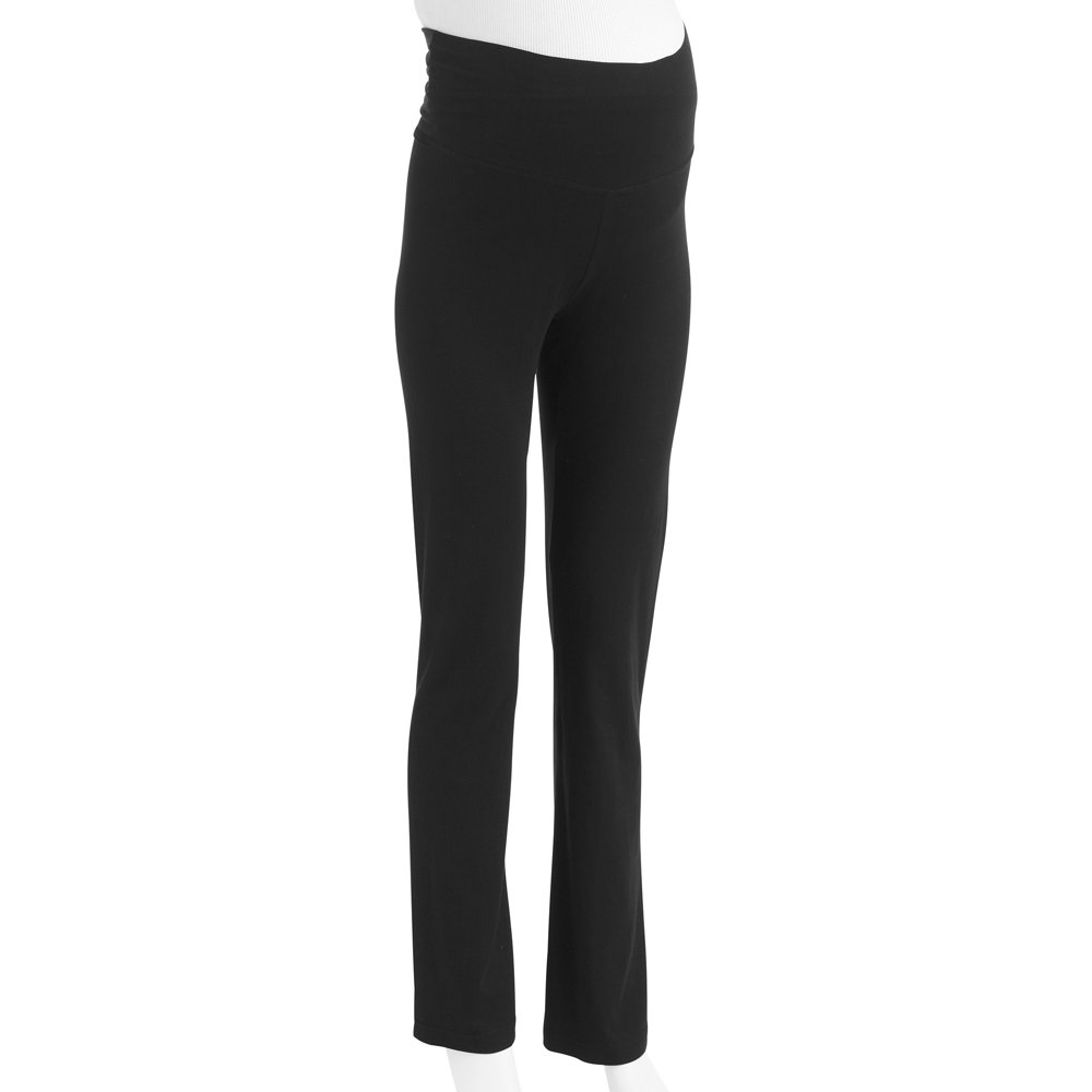 Planet Motherhood - Maternity Fold-Over Waist Yoga Pants - Walmart.com