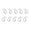 Silver, variant on Baoblaze 10 Pieces Brake Pad Cotter Pin Calipers Fixing Snap Sp Clips
