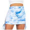thumbnail image 2 of Fesfesfes Women Skirt Casual Solid High Waist Ruffled Zipper Fish Tail Short Skirt Tops on, 2 of 9