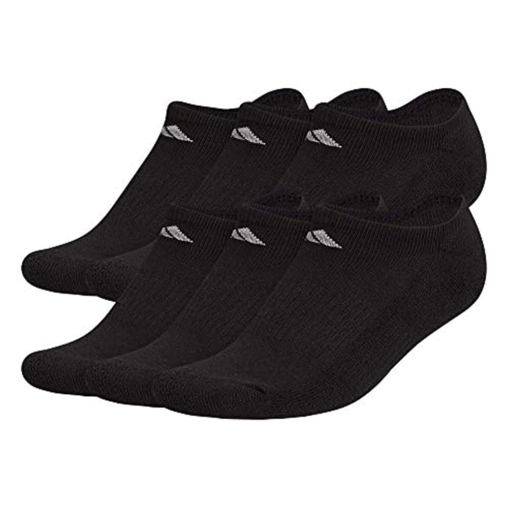 adidas Women's Athletic Cushioned 6-Pack No Show, Socks - No Show Socks for Secure Fit, Cushioned Comfort, Low Profile