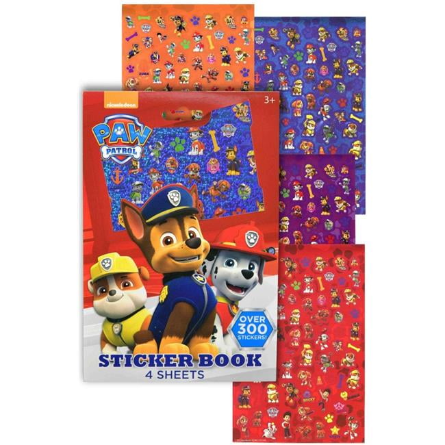 PAW Patrol Sticker book, 4 sheets over 300 stickers