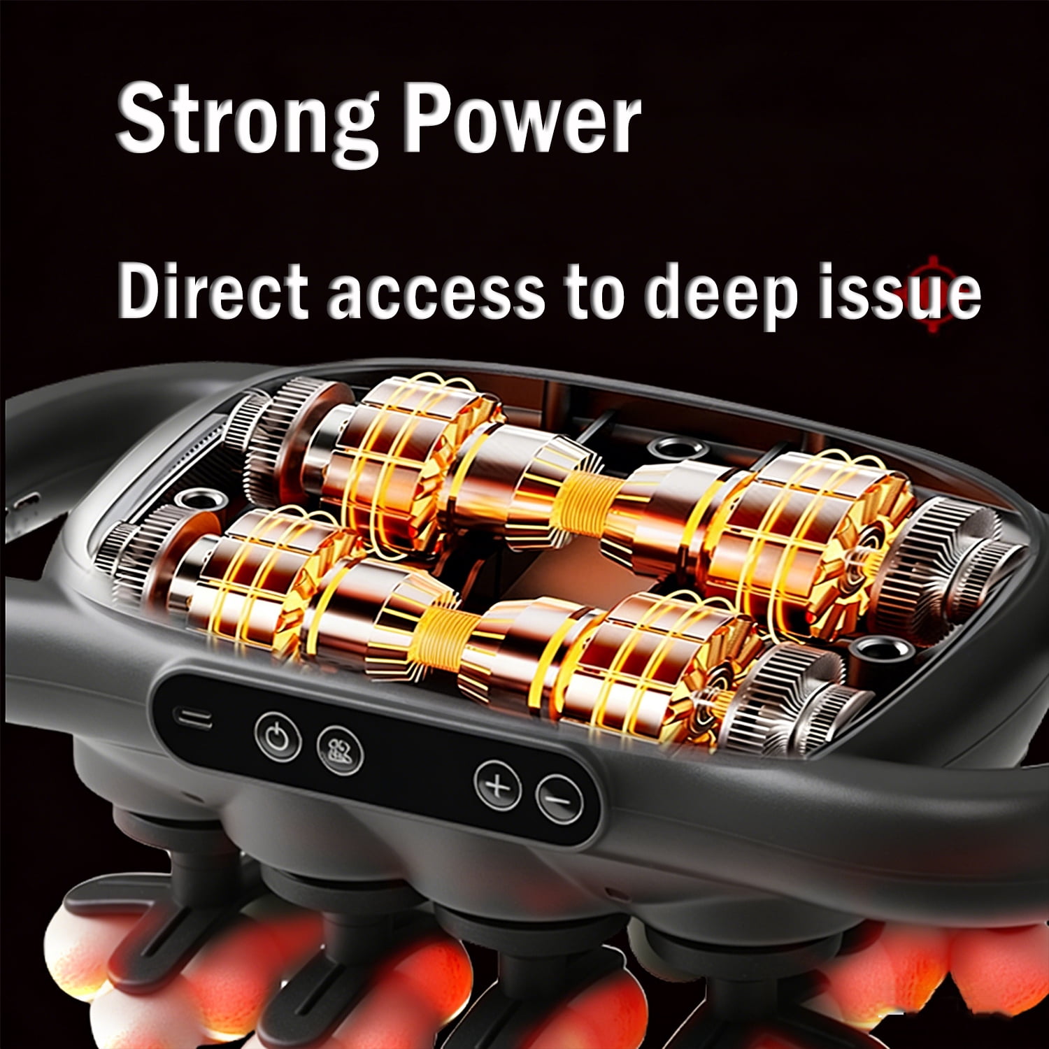 Welan 16 Head Massage Gun Set, Deep Tissue Percussion Massager, 1800mAh Electric Massage Tools with 9 Styles & Levels,Black
