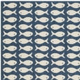 thumbnail image 2 of SAFAVIEH Courtyard Tranter Geometric Fish Indoor/Outdoor Area Rug, 2'7" x 5', Navy/Beige, 2 of 4
