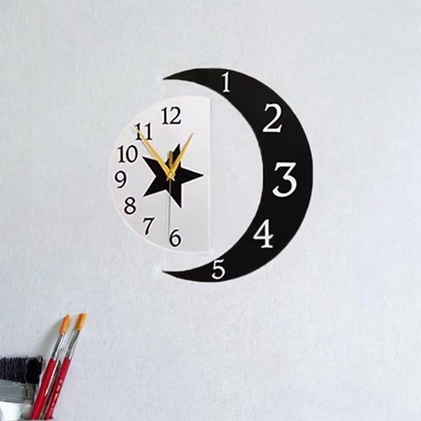 Reloj de pared Reloj silencioso Adorno silencioso Regalo Decoración de pared única Reloj decorativo Reloj digital para el hogar para comedor Cocina