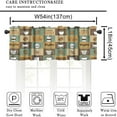 thumbnail image 3 of Coffee Valance Curtains Farmhouse Rustic Coffee Cups and Beans Vintage Aesthetic Art Rod Pocket Curtain Valance for Kitchen Bedroom Living Room Decor 1 Panel W54xL18 Inch, 3 of 6