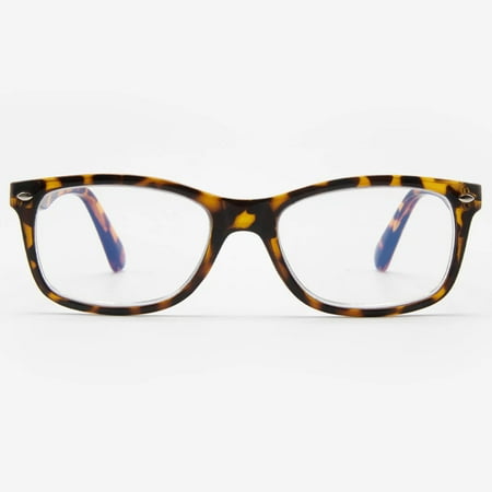 VITENZI Progressive Multifocal Reading Glasses Blue Light Blocking with Clear Multifocus Trifocal Lens Classic Readers Anti Fog Scratch Prato in Tortoise 2.50