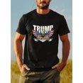 thumbnail image 1 of Men's Cotton Casual Tee - Short Sleeve, Round Neck with Unique Eagle & American Flag Design - Perfect for Summer Outings & Sports, Casual Sporty Tee, Comfy Tee, 1 of 6