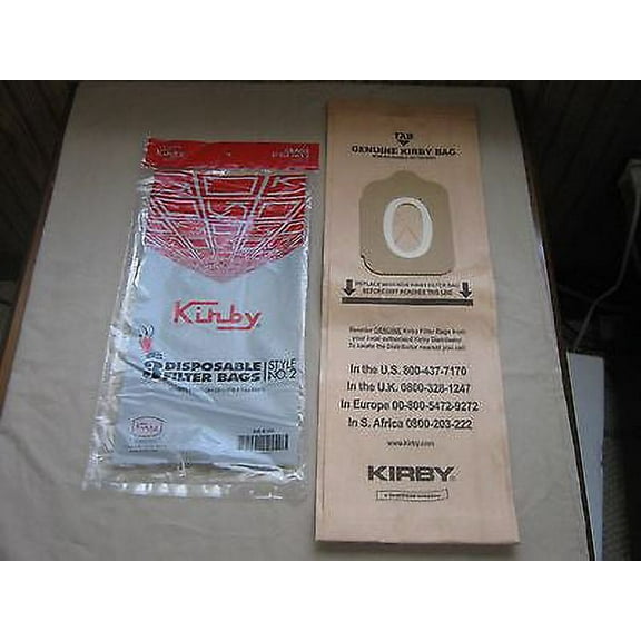 Genuine Kirby Style 2 Vacuum Cleaner Bags - Heritage 1, I, One Vac, OEM 19068103 [18 Bags]