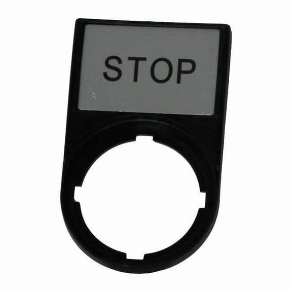 Eaton Legend Plate,Rectangular,Black M22S-ST-GB0