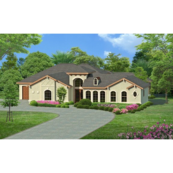 015-1019: Luxury Traditional 4 Bed, 4 Bath Luxury Home Plan, 3242 Sq Ft: Full Blueprints with License to Build by Home Plan Marketplace - Lesuto