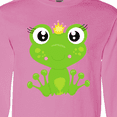 thumbnail image 4 of Inktastic Frog Princess, Girl Frog, Frog Wearing A Crown Long Sleeve T-Shirt, 4 of 5
