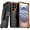 Black / Orange, variant on Defender Case for Samsung Galaxy S25 Ultra with Belt Clip, Kickstand, Dual-Layer, Black