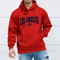 thumbnail image 2 of Yindaity Hoodies for Men & Women, Long-Sleeve Oversize Pullover Stylish Solid Color Streetwear (Red,3XL), 2 of 5