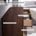 thumbnail image 6 of OKD 6 Drawer Dresser for Bedroom with Faux Marble Top, Modern Wood Chest of Drawers, Dresser Organizer, Dark Walnut, 6 of 7