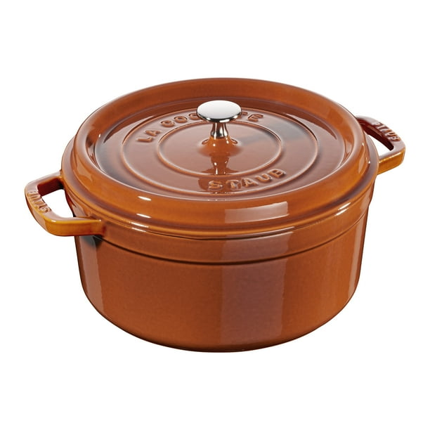 Staub Cast Iron 5.5qt Round Cocotte Burnt Orange