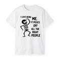 thumbnail image 3 of Skeleton I Love Being Me It Pisses Off All The Right People T Shirt Funny Sarcastic Graphic Tee Spooky Gothic Top For Men Women Gift, 3 of 5