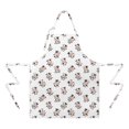 thumbnail image 2 of White Cow Happy Pattern Apron-Garden Aprons for Women with Pockets-Cotton Linen Waterproof Kitchen Cooking Gardening Aprons Adjustable for Kitchen,Cooking,BBQ and Salon 33x27 Inch, 2 of 7