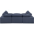 thumbnail image 6 of Meridian Furniture Comfy Navy Linen Textured Fabric Modular Sectional, 6 of 10
