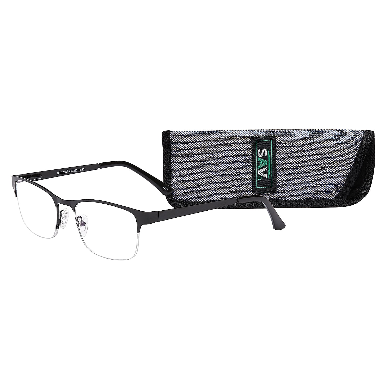 SAV Eyewear SAV Optitek +1.75 Reading Glasses Black (EAR7263-175-001)