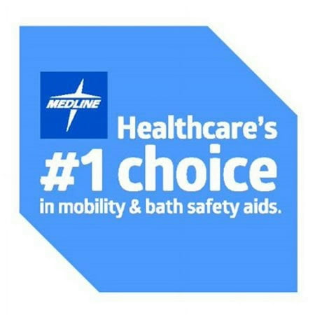 Medline Bath Shower Chair with Back, Height Adjustable, with Microban , Supports up to 300 lbs