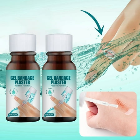 Gel Wound Dressing Liquid Waterproof Transparent Wound Protection Gel to Effectively Moisture and Dust Infection，2PCS