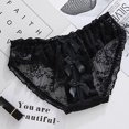 thumbnail image 3 of Bigersell Women's Underwear Clearance Boy Short Underwear Woman Bikini Panty Style P-122 Polyester Cheeky Panties Plus Size Thongs Ladies Briefs High Waist Women's Panties Black L, 3 of 7